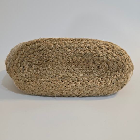 W Antik Kraft Hashree Jute Tote Bag Cream Beige Earthy Beach Vacation Wooden - Picture 9 of 11